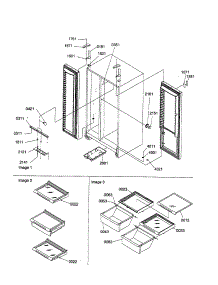 Lights / Hinges / Sheiving Assembly parts for Amana Side-By-Side Refrigerator SRI21VE-P1315601WE from AppliancePartsPros.com