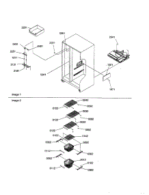 Freezer Shelves And Lights parts for Amana Side-By-Side Refrigerator SRI21VE-P1315601WE from AppliancePartsPros.com