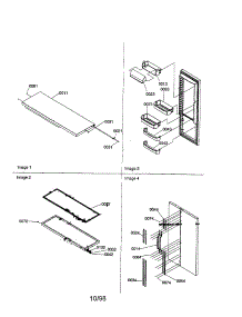 Refrigerator Door / Door Trim / Handles parts for Amana Side-By-Side Refrigerator SRI21VL-P1315601WL from AppliancePartsPros.com