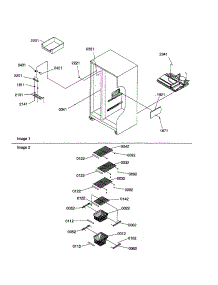 Freezer Shelves And Lights parts for Amana Side-By-Side Refrigerator SRI21VL-P1315601WL from AppliancePartsPros.com