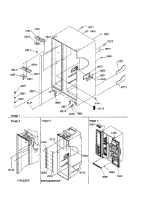 Cabinet Parts And Toe Grille parts for Amana Side-By-Side Refrigerator SRI21VL-P1315601WL from AppliancePartsPros.com