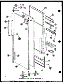 Refrigerator Door Assembly (Sr19g / P7745503w) (Sr19gg / P7745503wg) (Sr19gl / P7745503wl) parts for Amana Side-By-Side Refrigerator SRI22GG-P7745511WG from AppliancePartsPros.com