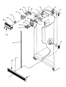 Refrigerator, Freezer Controls And Cabinet Parts parts for Amana Side-By-Side Refrigerator SRI25S2L-P1194001WL from AppliancePartsPros.com