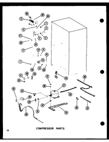Compressor Parts parts for Amana Side-By-Side Refrigerator SRI519D-P73900-19W from AppliancePartsPros.com