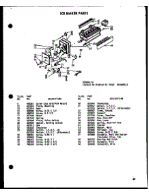 Ice Maker Parts (Sdi25b-C / P73320-40Wc) (Sdi25b / P73320-40W) (Sdi25b-A / P73220-40Wa) (Sdi25b-L / P73320-40Wl) (Sdi25b-G / P73220-40Wg) (Sdi22b-C / P73320-44Wc) (Sdi22b-A / P73320-44Wa) (Sdi22b-G / P73320-44Wg) (Sdi22b / P73320-44W) (Sdi22b-L / P73320-44Wl) (Sri19b-C / P7332 parts for Amana Side-By-Side Refrigerator SRI519W-P73320-49W from AppliancePartsPros.com