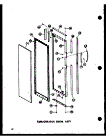 Refrigerator Door Assy (Esr17n / P60230-3W) (Esr17n-Ag / P60230-3Wg) (Esr17n-C / P60230-3Wc) (Esr17n-A / P60230-3Wa) (Esr22n-A / P60230-10Wa) (Esr22n-C / P60230-10Wc) (Esr22n-Ag / P60230-10Wg) (Esr22n / P60230-10W) (Sr25n-1-C / P60230-81Wc) (Sr25n-1-A / P60230-81Wa) (Sr25n-1 parts for Amana Side-By-Side Refrigerator SRN22N-A-P60230-64WA from AppliancePartsPros.com