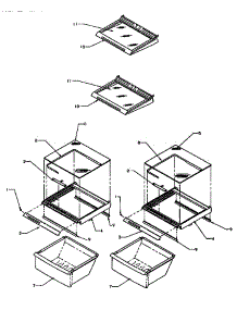 Refrigerator Shelving And Drawers (Ss21sl / P1193801wl) (Ss21sw / P1193801ww) parts for Amana Side-By-Side Refrigerator SS21SL-P1193801WL from AppliancePartsPros.com