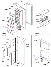 Refrigerator Door And Accessories parts for Amana Side-By-Side Refrigerator SS21SL-P1193802WL from AppliancePartsPros.com