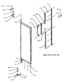 Refrigerator Door Hinge And Trim parts for Amana Side-By-Side Refrigerator SS21SW-P1193801WW from AppliancePartsPros.com