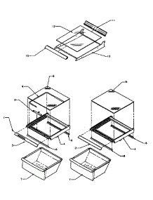 Refrigerator Shelving And Drawers (Sg19sl / P1193701wl) (Sg19sw / P1193701ww) parts for Amana Side-By-Side Refrigerator SS21SW-P1193801WW from AppliancePartsPros.com