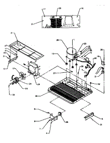 Machine Compartment parts for Amana Side-By-Side Refrigerator SS21SW-P1193801WW from AppliancePartsPros.com