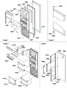 Ref Door parts for Amana Side-By-Side Refrigerator SS25TW-P1194003WW from AppliancePartsPros.com