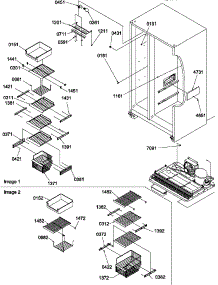 Fz Shelves And Light parts for Amana Side-By-Side Refrigerator SS25TW-P1194003WW from AppliancePartsPros.com