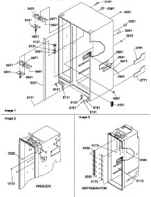 Cabinet Parts parts for Amana Side-By-Side Refrigerator SS25TW-P1194004WW from AppliancePartsPros.com