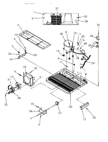 Machine Compartment parts for Amana Side-By-Side Refrigerator SSD21SBL-P1193904WL from AppliancePartsPros.com