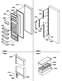 Refrigerator Door And Accessories parts for Amana Side-By-Side Refrigerator SSD21SL-P1193908WL from AppliancePartsPros.com
