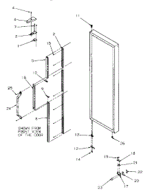 Door Hinge And Trim (Ref) parts for Amana Side-By-Side Refrigerator SSD21SW-P1193901WW from AppliancePartsPros.com