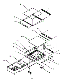 Ref Shelving And Drawers parts for Amana Side-By-Side Refrigerator SSD25N5W-P1178903WW from AppliancePartsPros.com