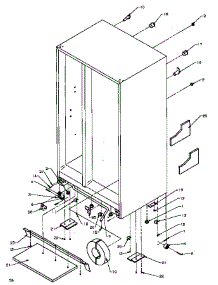 Drain And Rollers parts for Amana Side-By-Side Refrigerator SSD25N5W-P1178903WW from AppliancePartsPros.com