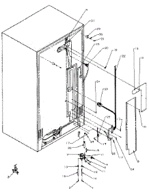 Cabinet Back parts for Amana Side-By-Side Refrigerator SSD25NB-P1162409W from AppliancePartsPros.com