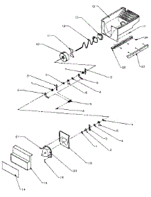 Crushed Ice Bucket parts for Amana Side-By-Side Refrigerator SSD25NB-P1162409W from AppliancePartsPros.com
