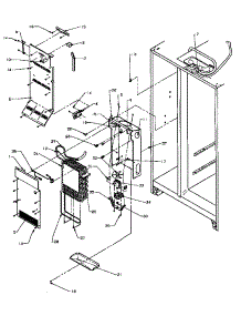 Evaporator And Air Handling parts for Amana Side-By-Side Refrigerator SSD25NB2L-P1162434WL from AppliancePartsPros.com