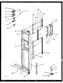 Freezer Door Hinge And Trim Parts (Sxd27nl / P1162408wl) (Sxd27ne / P1162408we) (Sxd27nw / P1162408ww) (Sxd27nw / P1162411ww) (Sxd27ne / P1162411we) (Sxd27nl / P1162411wl) parts for Amana Side-By-Side Refrigerator SSD25NBL-P1162409WL from AppliancePartsPros.com