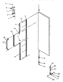 Refrigerator Door Hinge parts for Amana Side-By-Side Refrigerator SSD25SL-P119042WL from AppliancePartsPros.com