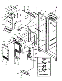 Evaporator And Air Handling parts for Amana Side-By-Side Refrigerator SSD25SL-P119042WL from AppliancePartsPros.com