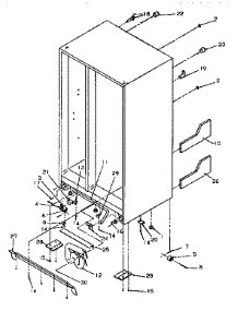 Drain System And Rollers parts for Amana Side-By-Side Refrigerator SSD25SL-P119042WL from AppliancePartsPros.com