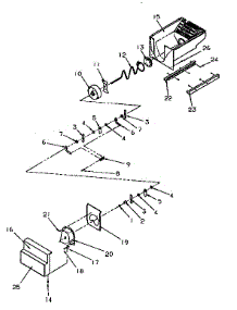 Crushed Ice Bucket parts for Amana Side-By-Side Refrigerator SSD25SL-P119042WL from AppliancePartsPros.com