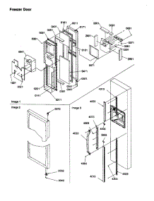 Freezer Door parts for Amana Side-By-Side Refrigerator SSD25TL-P1314201WL from AppliancePartsPros.com