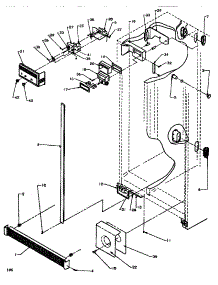 Controls & Cabinet (Ref / Frz) parts for Amana Side-By-Side Refrigerator SSD522NBW-P1181001WW from AppliancePartsPros.com