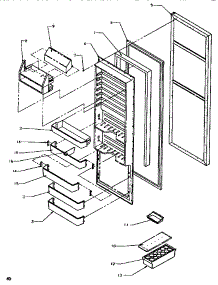Refrigerator Door parts for Amana Side-By-Side Refrigerator SSD522SBL-P1184701WL from AppliancePartsPros.com