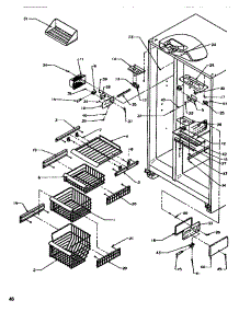 Freezer Shelving & Ref Light parts for Amana Side-By-Side Refrigerator SSD522SBL-P1184701WL from AppliancePartsPros.com