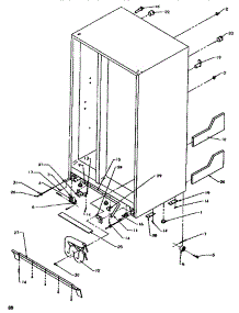 Drain System & Rollers parts for Amana Side-By-Side Refrigerator SSD522SBL-P1184701WL from AppliancePartsPros.com