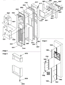 Freezer Door parts for Amana Side-By-Side Refrigerator SSD522TW-P1309902WW from AppliancePartsPros.com