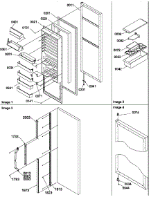 Refrigerator Door And Accessories parts for Amana Side-By-Side Refrigerator SSD522TW-P1313602WW from AppliancePartsPros.com