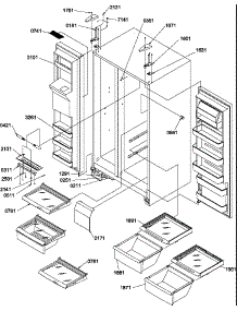 Refrigerator / Freezer Shelves, Lights,And Hinges parts for Amana Side-By-Side Refrigerator SSD522TW-P1313602WW from AppliancePartsPros.com