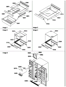Shelves, Deli, Crisper Assemblies & Toe Grille parts for Amana Side-By-Side Refrigerator SSD522TW-P1313602WW from AppliancePartsPros.com