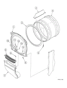 Cylinder Assy parts for Speed Queen Dryer SSE007LF99H2 from AppliancePartsPros.com