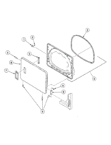 Loading Door parts for Speed Queen Dryer SSE007QF from AppliancePartsPros.com