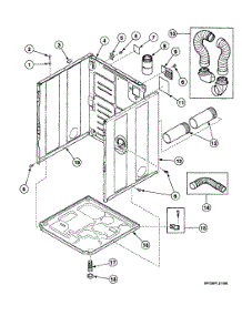 Cabinet Assy parts for Speed Queen Dryer SSE107LF99L6 from AppliancePartsPros.com