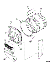Cylinder parts for Speed Queen Dryer SSE107QF1724 from AppliancePartsPros.com
