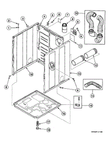 Cabinet Assy parts for Speed Queen Dryer SSE117LF from AppliancePartsPros.com