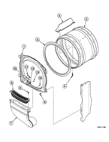 Cylinder parts for Speed Queen Dryer SSE117QF1500 from AppliancePartsPros.com