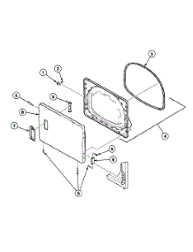Door Assy parts for Speed Queen Dryer SSE307QF1500 from AppliancePartsPros.com