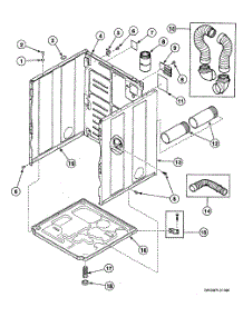 Cabinet Assy parts for Speed Queen Dryer SSE417QF from AppliancePartsPros.com