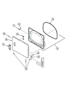 Door Assy parts for Speed Queen Dryer SSE507WF1500 from AppliancePartsPros.com