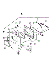 Door Assy parts for Speed Queen Dryer SSE517LF1500 from AppliancePartsPros.com